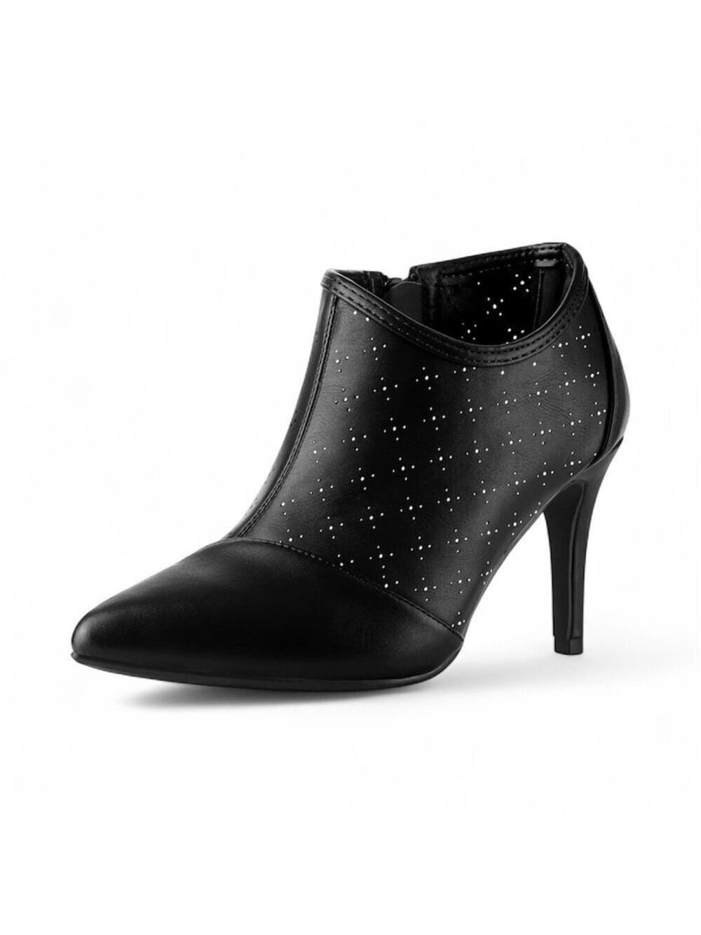 Perphy Pointed Toe Cut Out Perforated Ankle Booties Size 6.5